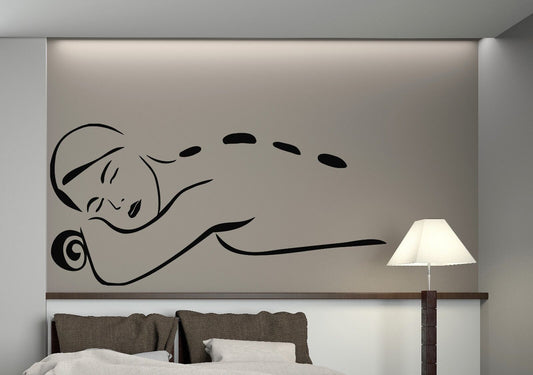 Autocollant mural en vinyle pour femmes, décor de Massage pour Salon de beauté et Spa (n194)