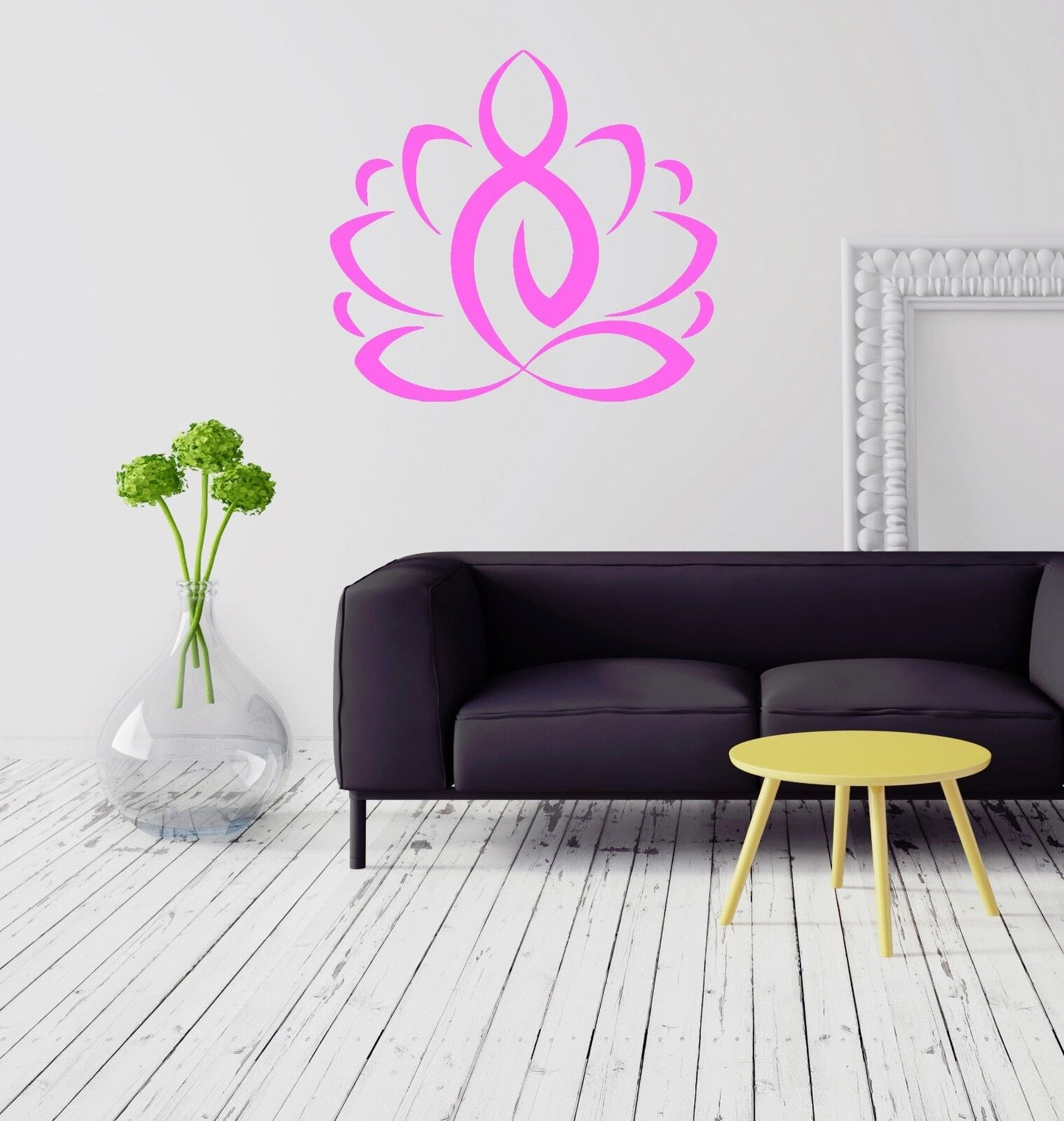 Wall Stickers Lotus Buddhist Meditation Relaxation Yoga Vinyl Decal (ig2061)