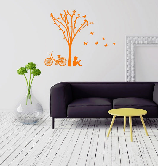 Wall Vinyl Sticker Decal Cartoon  Kids Room Nursery Boys Birds Tree (ig2067)