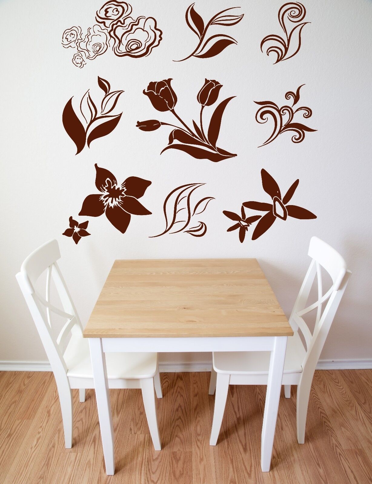 Wall Stickers Vinyl Decal Floral Decoration of Walls Ornamet (n209)