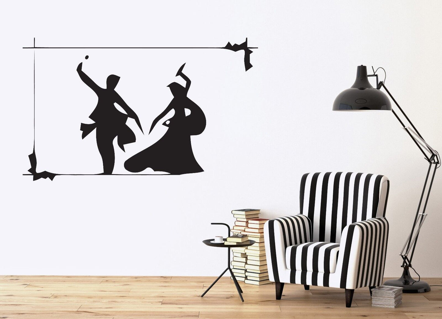 Wall Sticker Vinyl Decal Indian Couple Dancing Oriental Dance (n213)