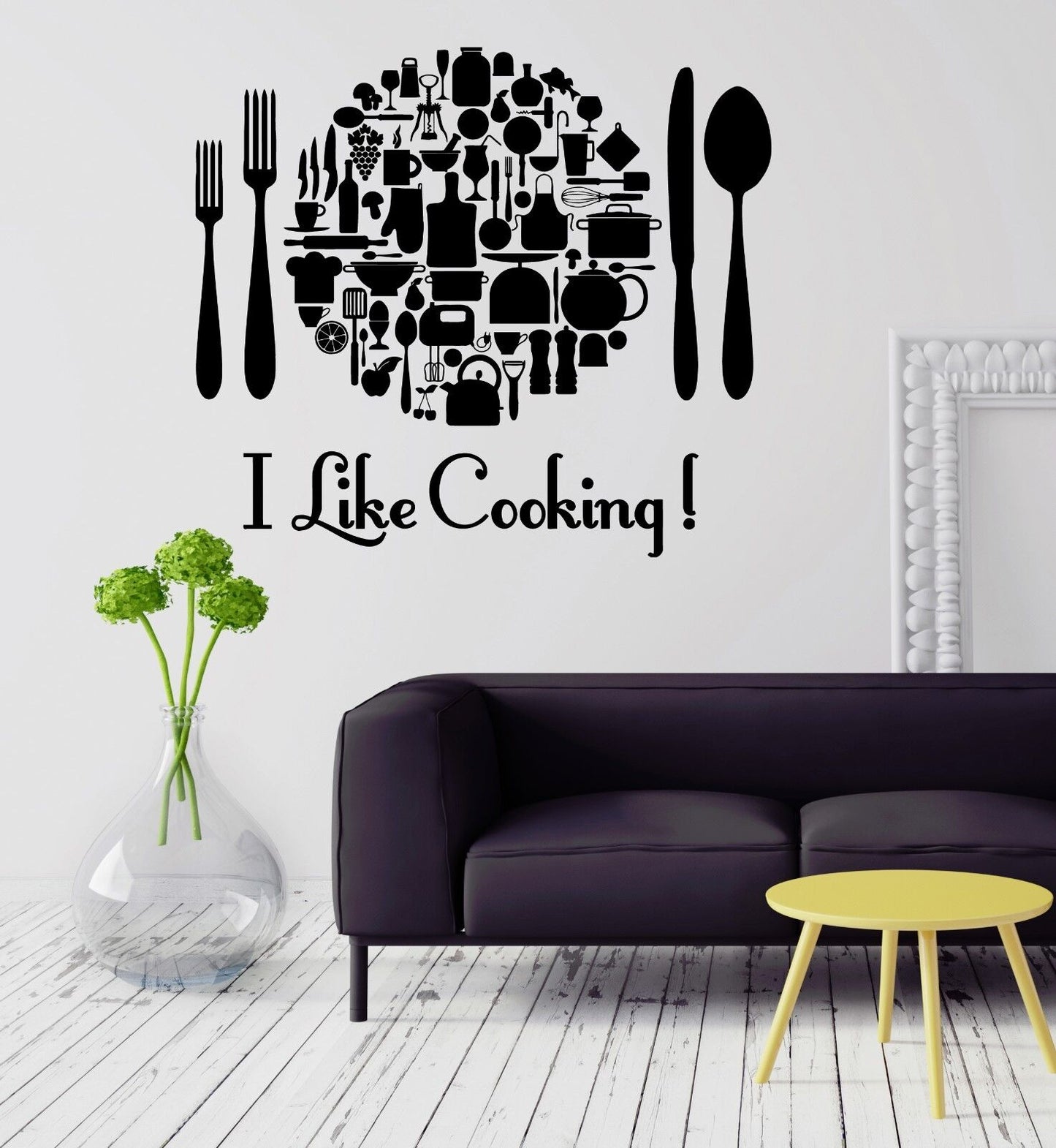 Wall Vinyl Sticker Kitchen Cooking Restaurant Chef Housewife Food (ig2085)