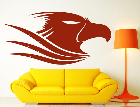 Wall Stickers Vinyl Head Proud Eagle Feathers Beak Eyes (n219)