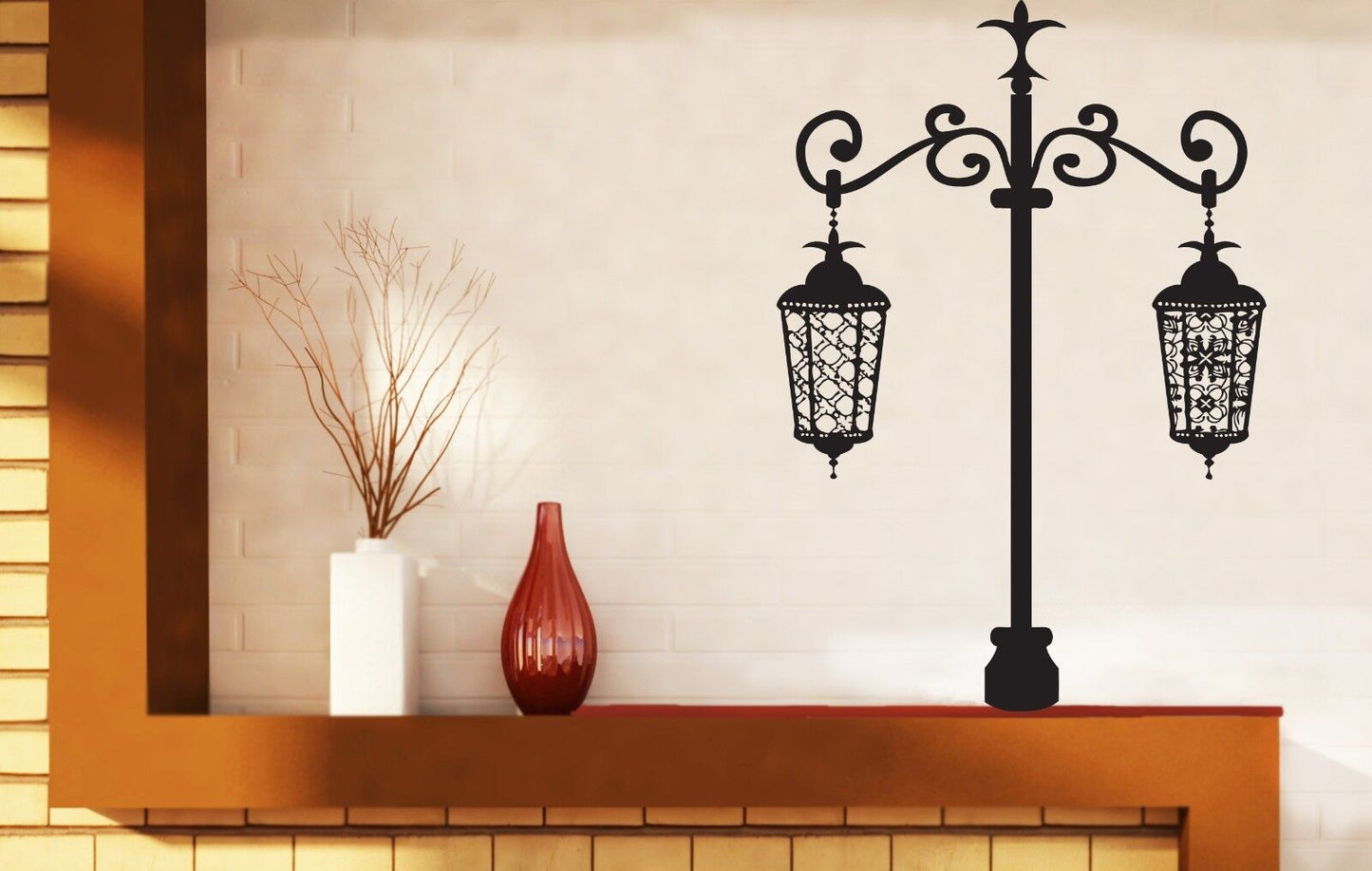 Wall Sticker Vinyl Decal Luxurious Two Beautiful Carved Ceiling Lights (n220)