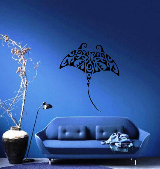 Manta Ray Sea Ocean Marine Animal Décor Wall Mural Vinyl Decal Sticker (M426)