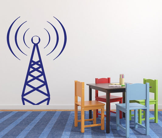 Wall Sticker Vinyl Decal Station Radio Wave Beacon Derrick (n223)