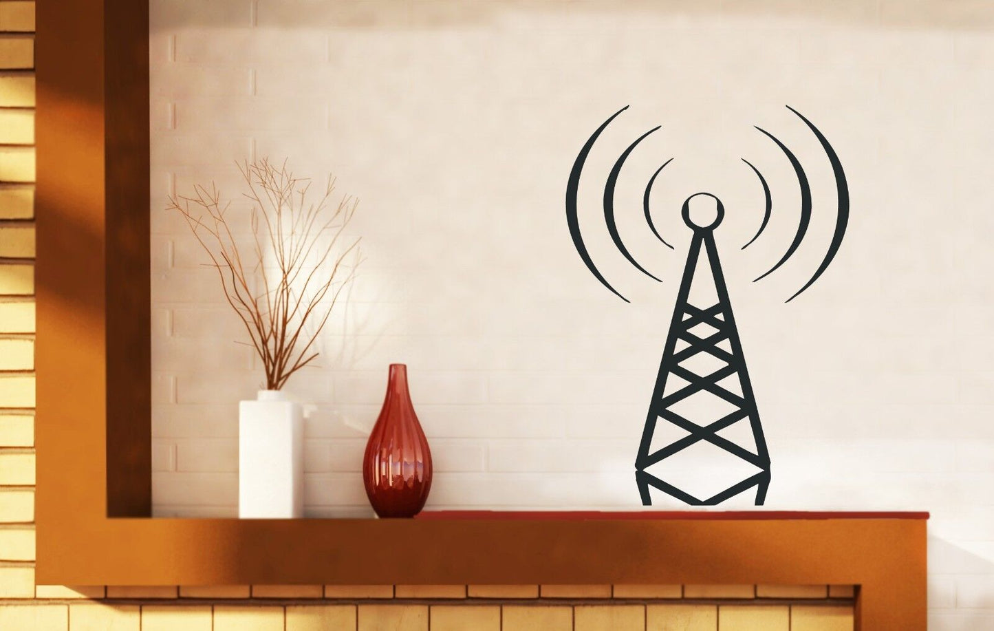 Wall Sticker Vinyl Decal Station Radio Wave Beacon Derrick (n223)