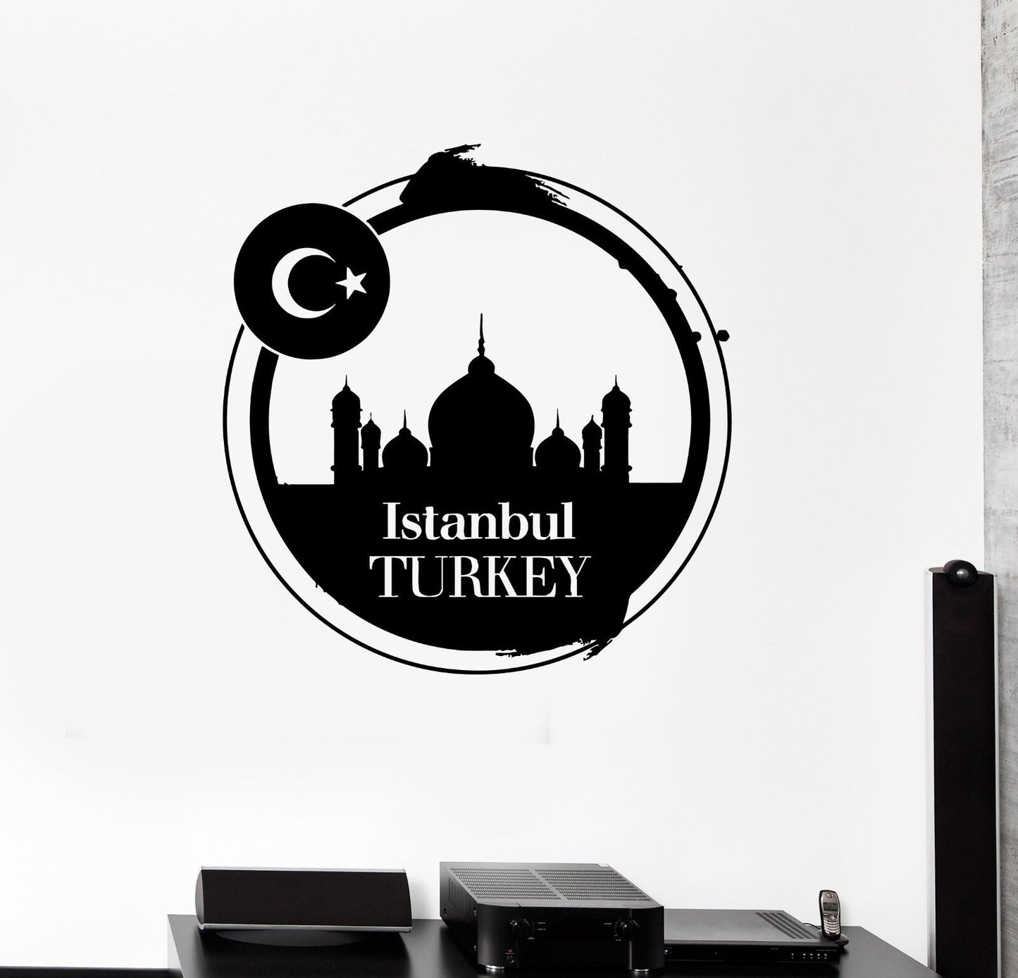 Autocollant mural en vinyle, décor islamique de la mosquée turque d'istanbul (ig2105)