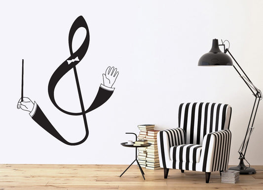 Wall Sticker Vinyl Decal Treble Clef Concert Wand Tailcoat (n230)