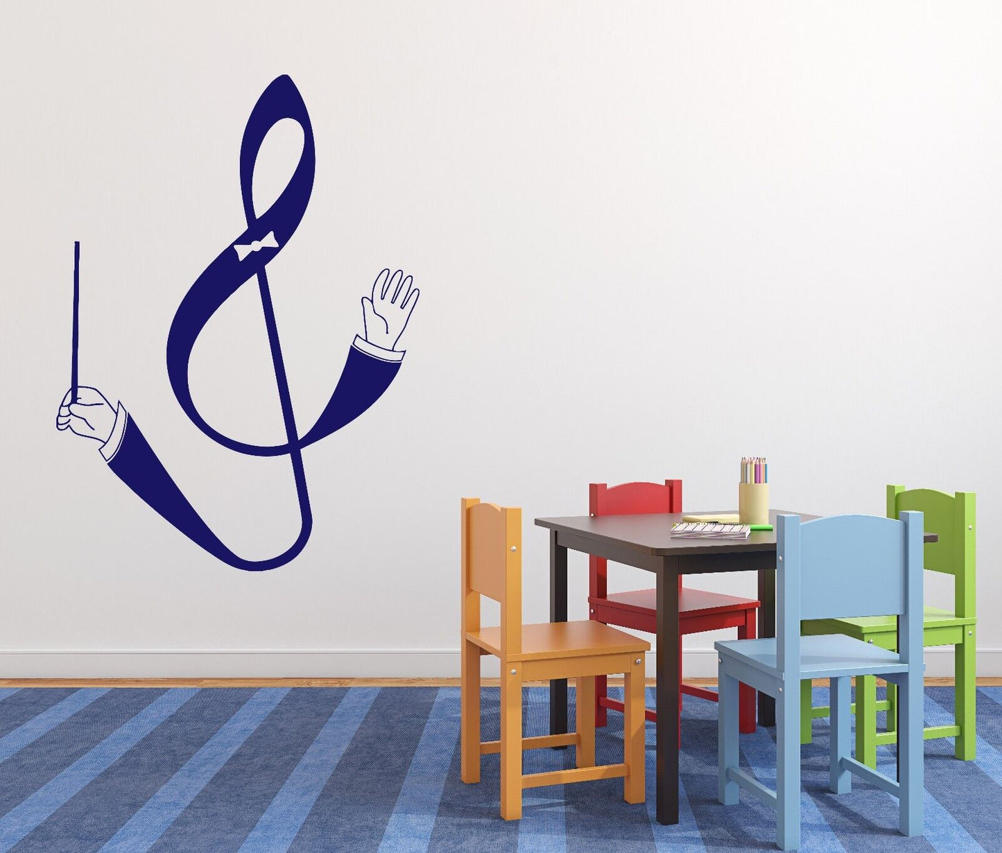 Wall Sticker Vinyl Decal Treble Clef Concert Wand Tailcoat (n230)