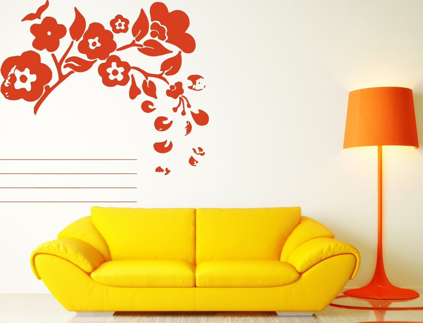 Wall Vinyl Sticker Floral Ornament Work Schedule Styling Decor (n231)