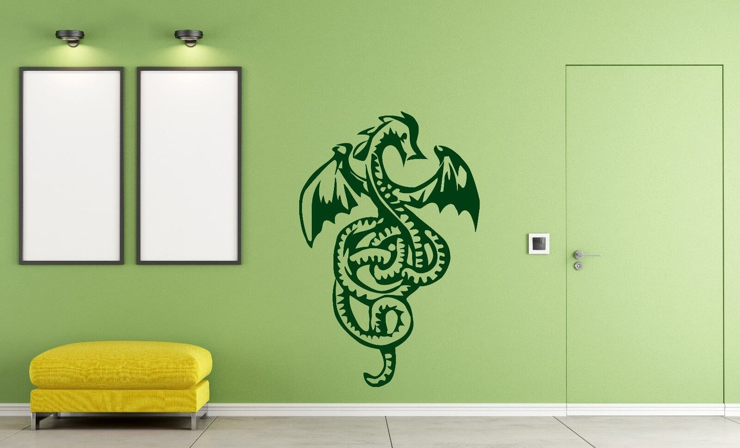 Wall Sticker Vinyl Decal Dragon Wings Spikes Symbol Horoscope (n248)