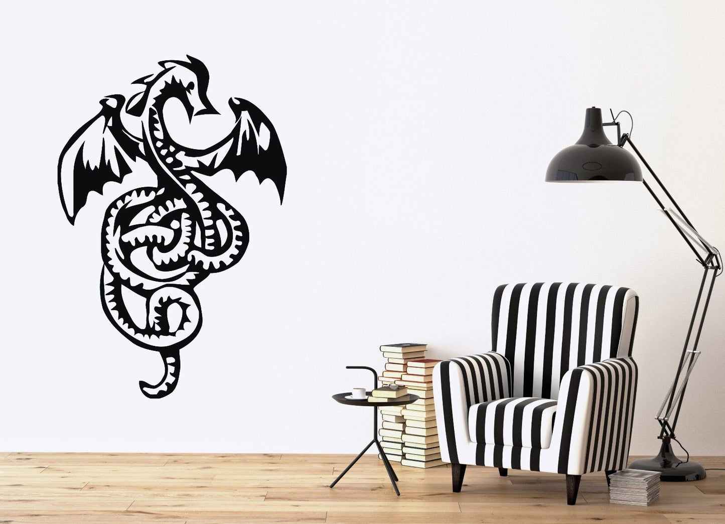 Autocollant mural en vinyle, ailes de Dragon, pointes, symbole Horoscope (n248)