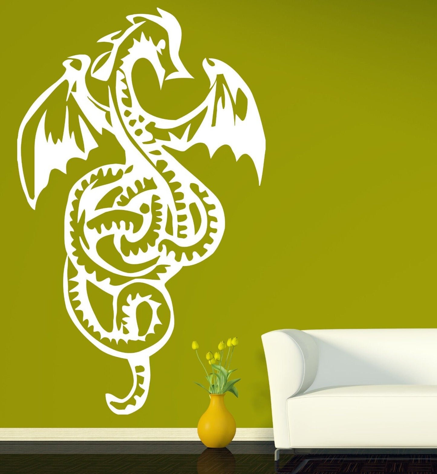 Wall Sticker Vinyl Decal Dragon Wings Spikes Symbol Horoscope (n248)