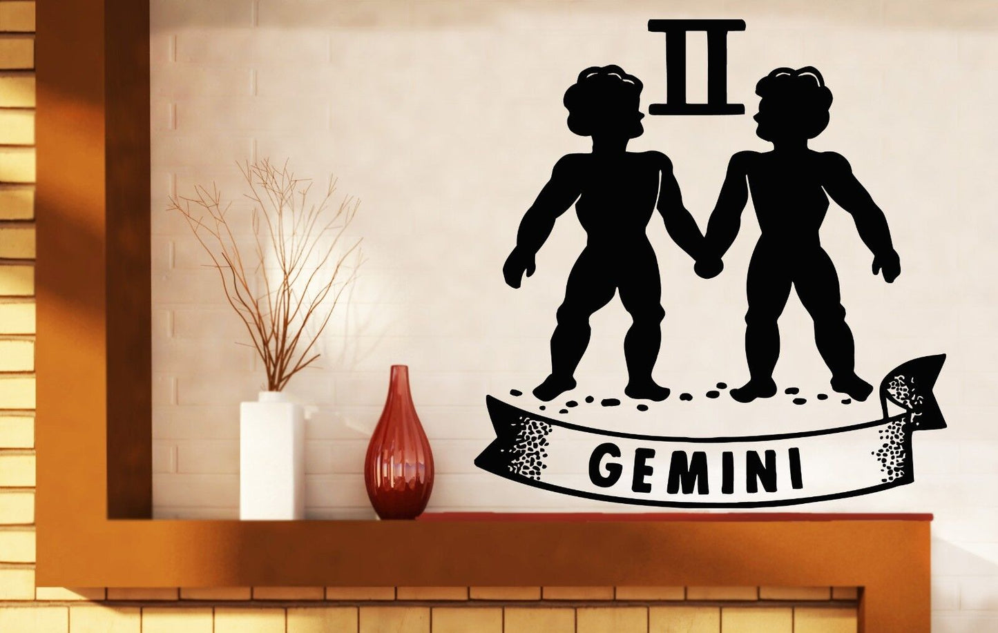 Wall Sticker Vinyl Decal Sign of the Zodiac Symbol Gemini Horoscope (n255)