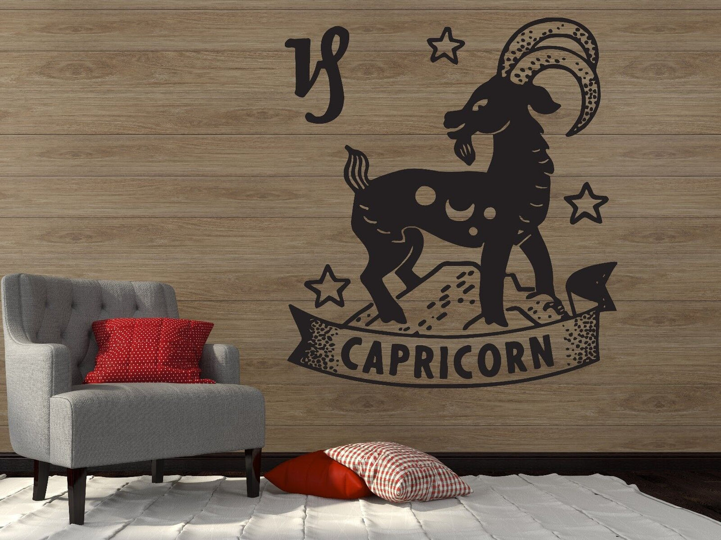 Wall Decal Vinyl Sticker Zodiac Sign Capricorn Horoscope Decor (n258)