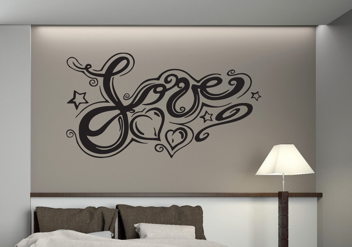 Wall Stickers Vinyl abstract image romantic symbol of the word love (n282)