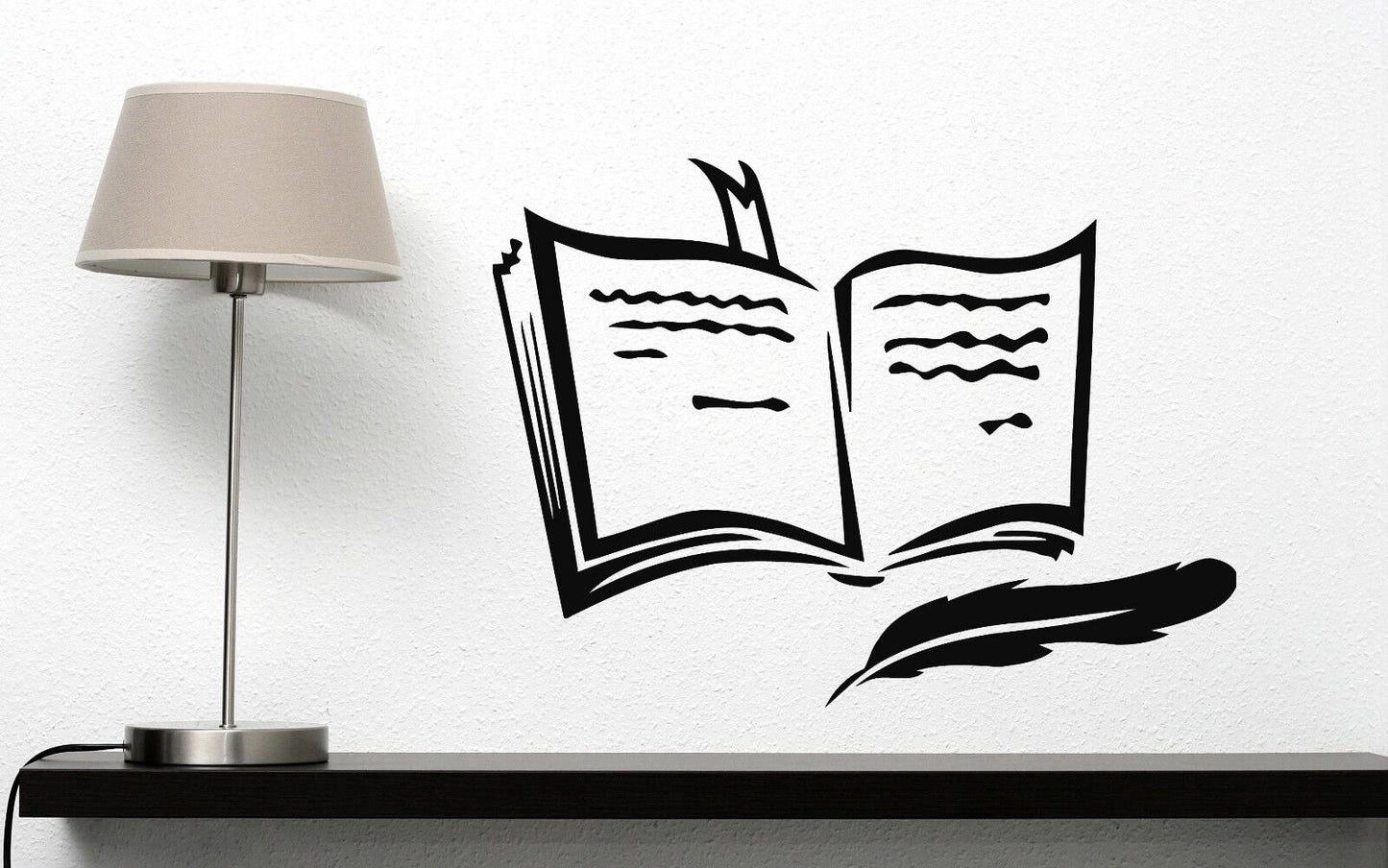 Wall Sticker Vinyl Decal Book Pen Poetry Prose Training Bookmark (n290)