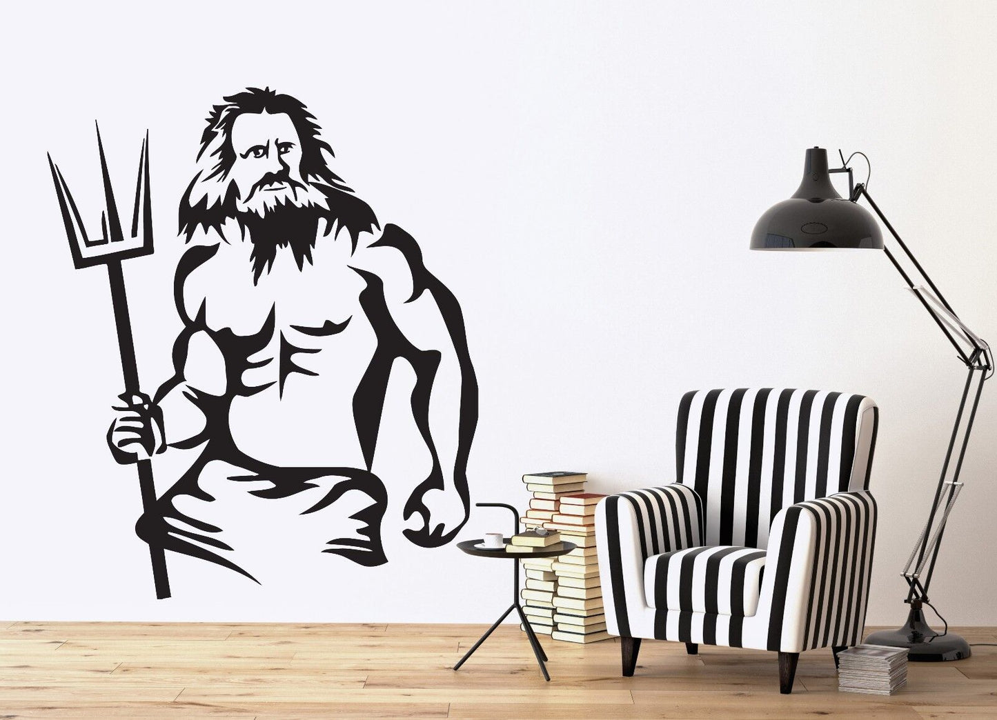 Wall Vinyl Sticker Decal Neptune King Sea Poseidon Mythology Ancient Rome (n300)