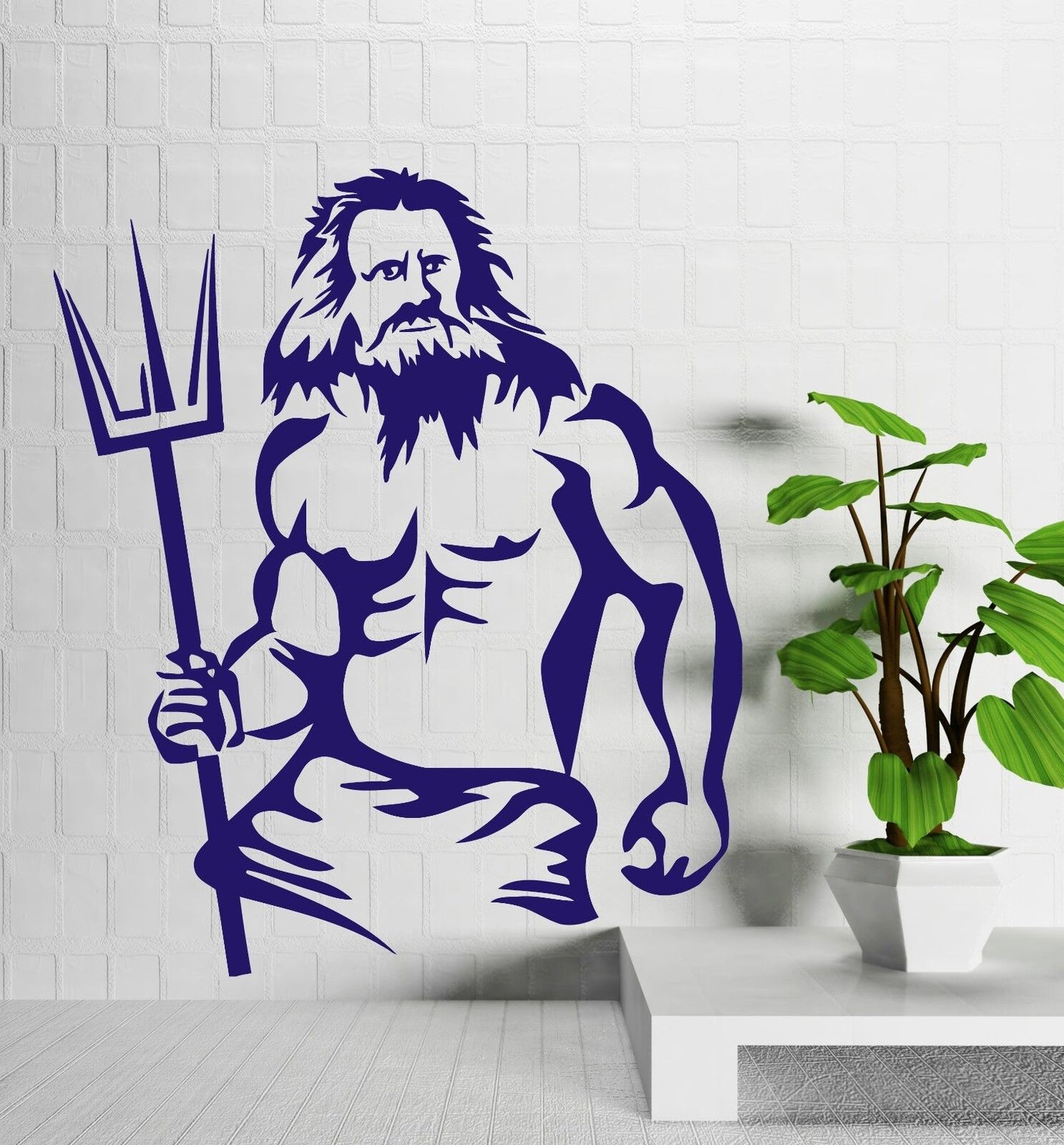 Wall Vinyl Sticker Decal Neptune King Sea Poseidon Mythology Ancient Rome (n300)