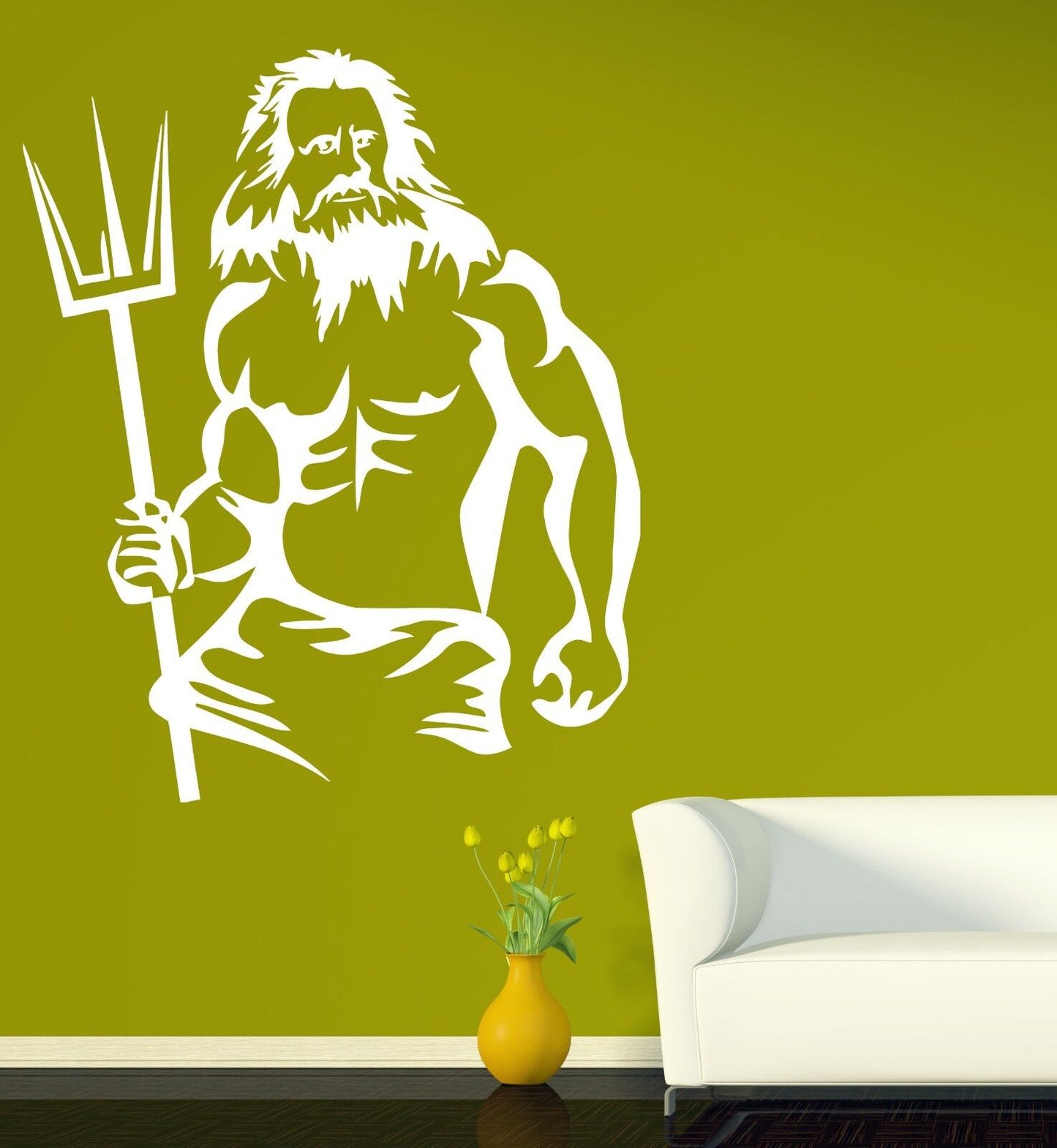 Wall Vinyl Sticker Decal Neptune King Sea Poseidon Mythology Ancient Rome (n300)