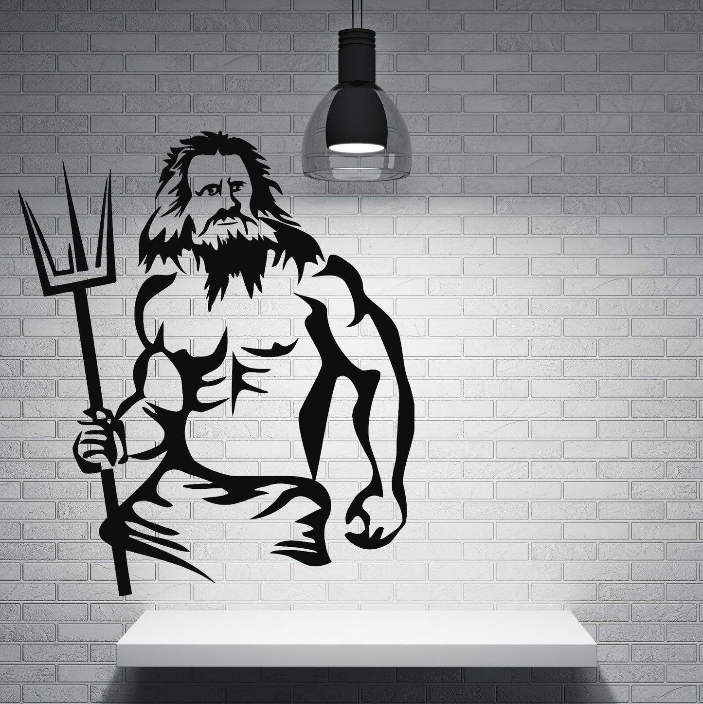 Wall Vinyl Sticker Decal Neptune King Sea Poseidon Mythology Ancient Rome (n300)