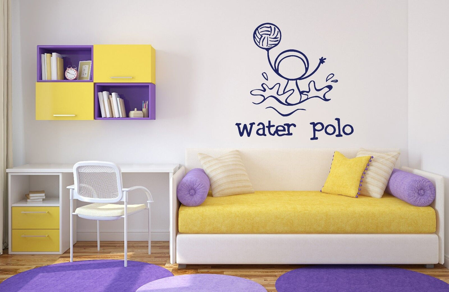 Wall Stickers Vinyl Decal One of the Sports Water Polo Funny Image (n307)