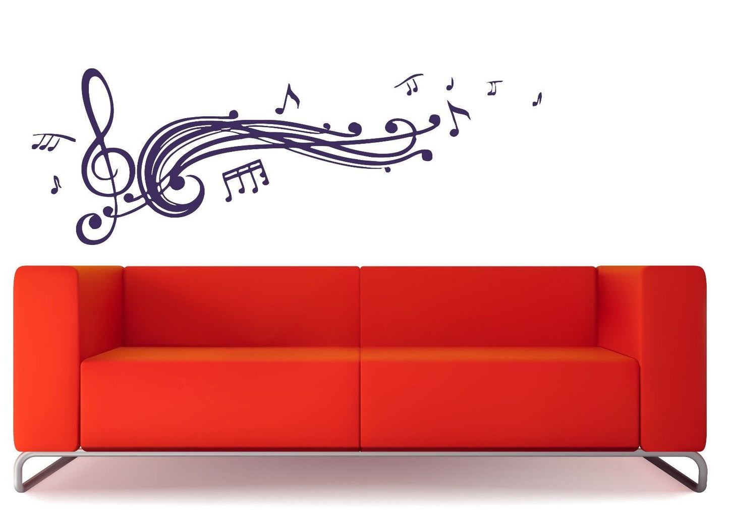 Wall Vinyl Sticker Decal Read Music Score Notes Treble Clef Decor (n310)