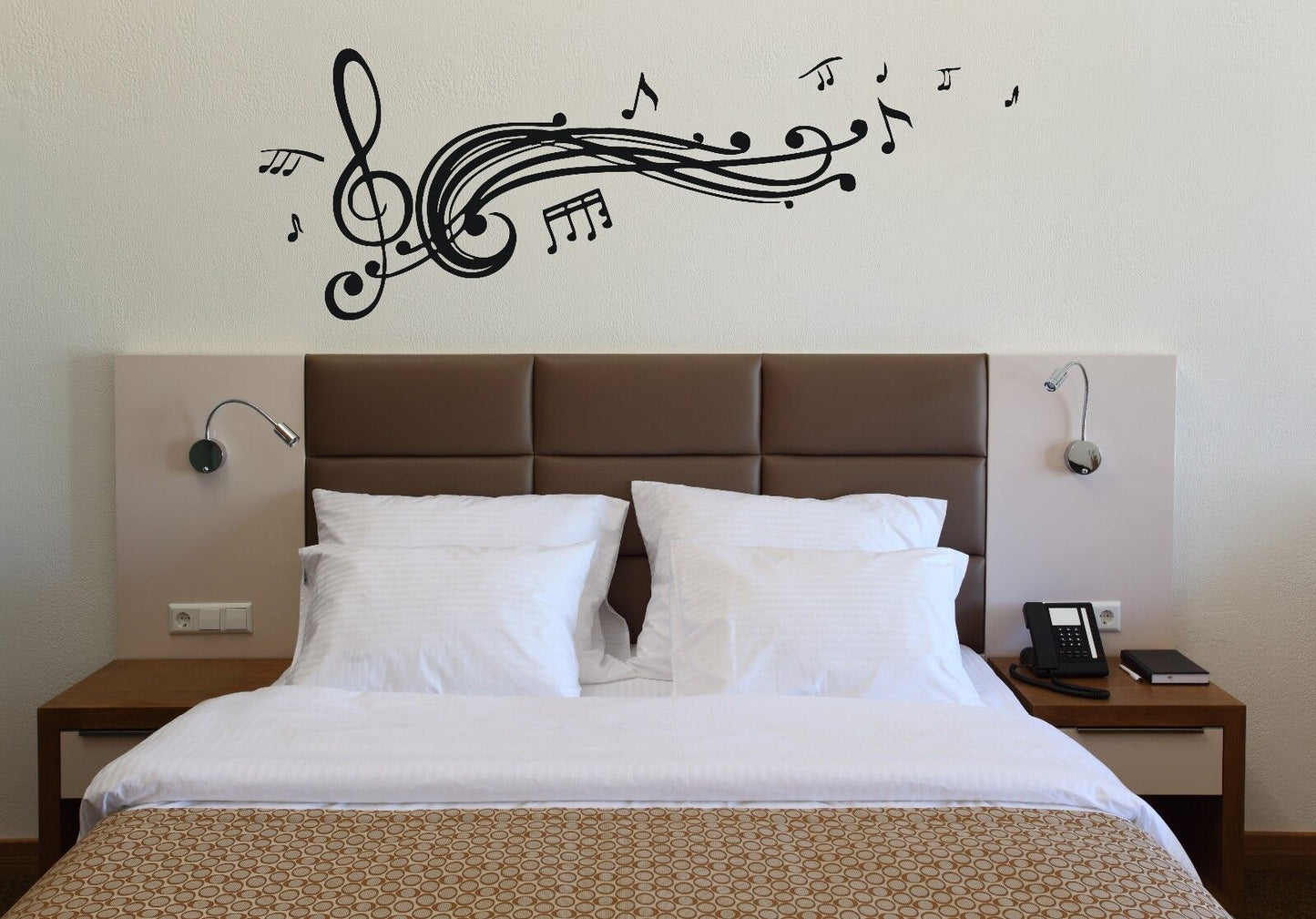 Wall Vinyl Sticker Decal Read Music Score Notes Treble Clef Decor (n310)