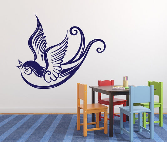 Wall Stickers Beautiful Bird Swallow Tail Wings Vinyl Decal (n311)