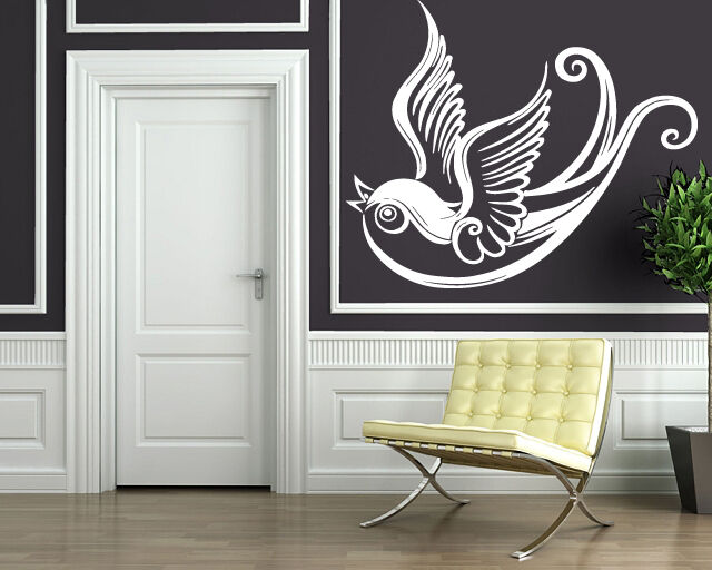 Wall Stickers Beautiful Bird Swallow Tail Wings Vinyl Decal (n311)