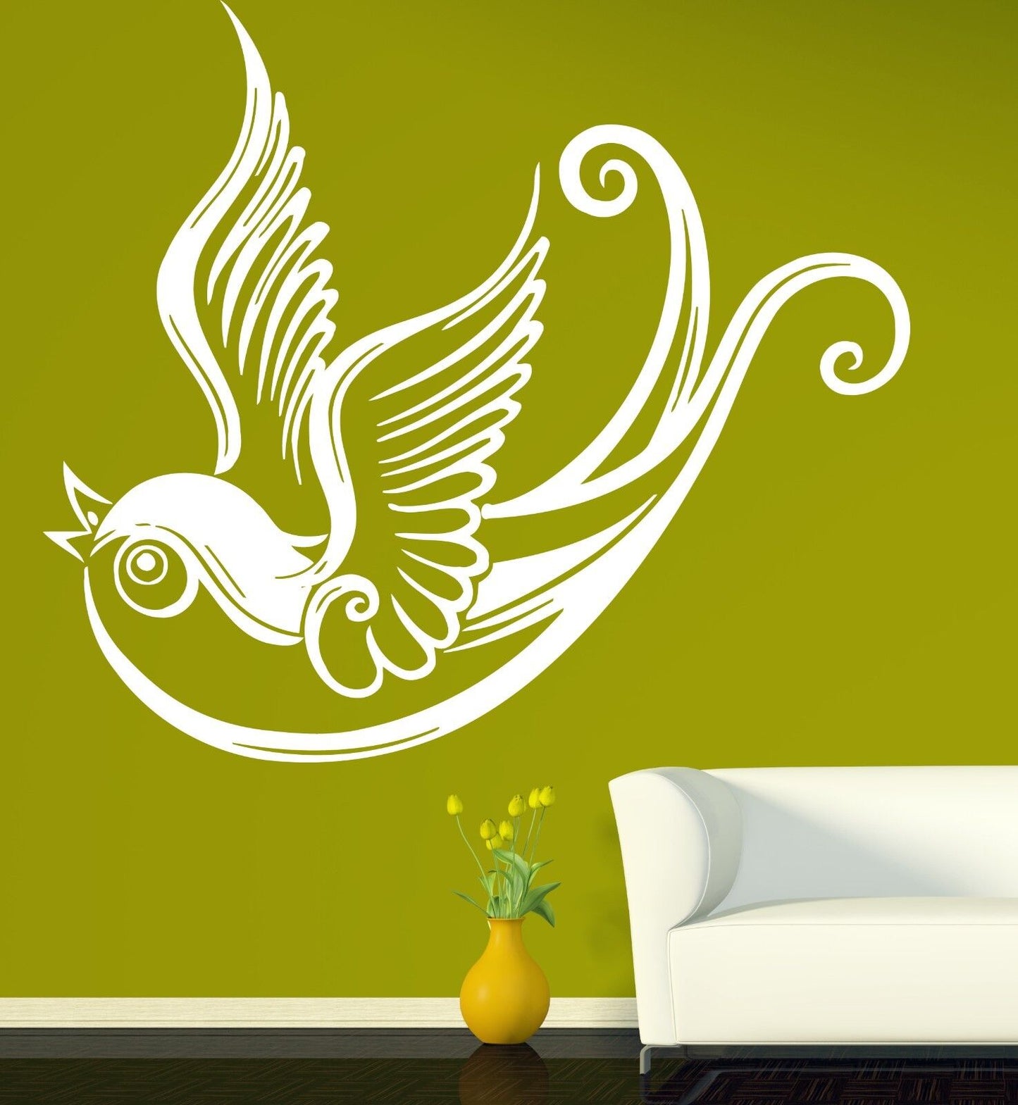 Wall Stickers Beautiful Bird Swallow Tail Wings Vinyl Decal (n311)