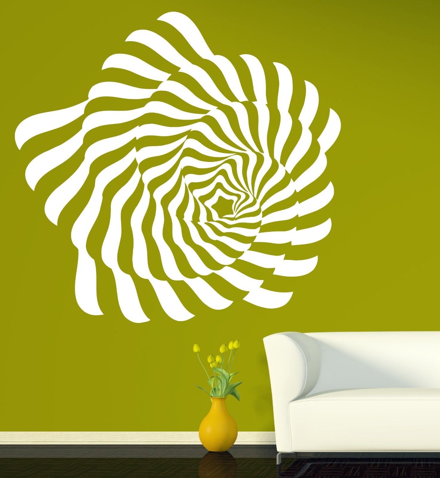 Vinyl Wall Stickers Optical Illusion Pattern Visual Effect Elegant Von (n327)