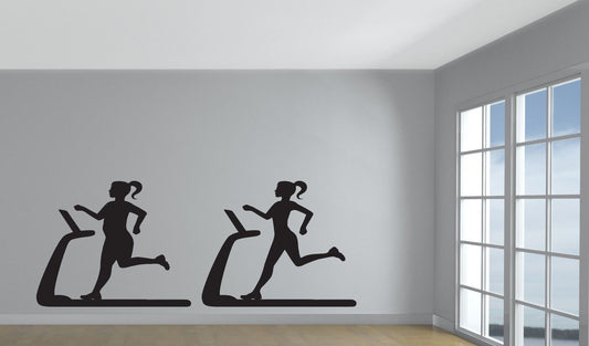 Autocollant mural en vinyle, exercice de Fitness, piste de course, chemin vers une silhouette mince (n329)