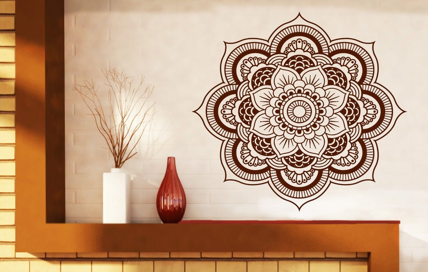 Wall Vinyl Sticker Mandala Enzo Circle Ornamental Floral Delicate Decor (n336)