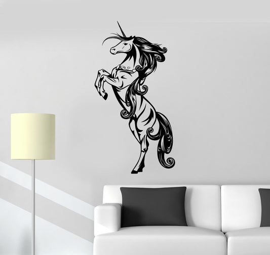 Vinyl Decal Unicorn Myth Girl Children's Room Decoration Wall Stickers (ig2121)