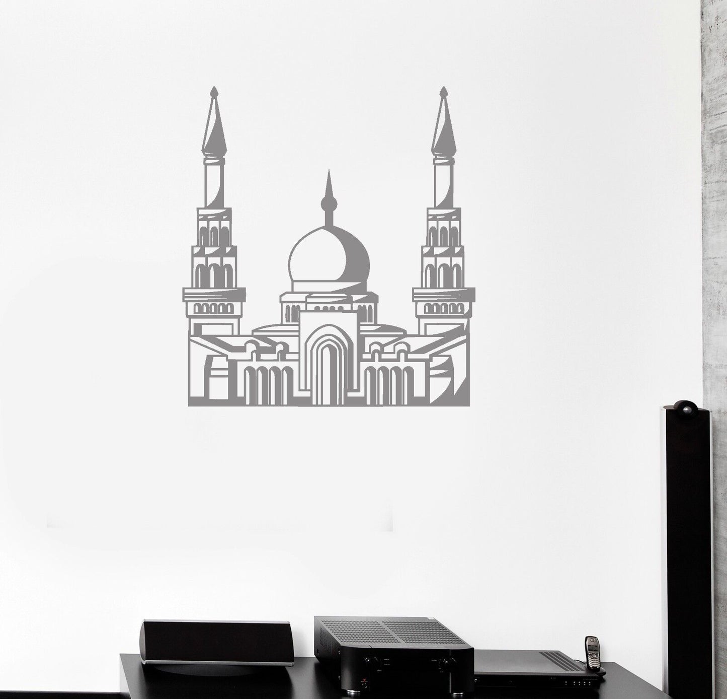 Autocollant mural en vinyle, Architecture de mosquée, autocollants musulmans arabes islamiques (ig2127)