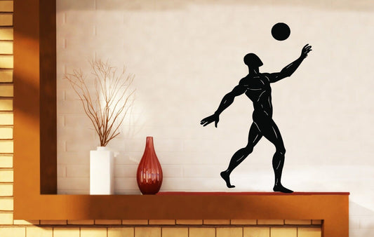 Wall Sticker Sports Volleyball Basketball Handball Football Vinyl Decal (n344)