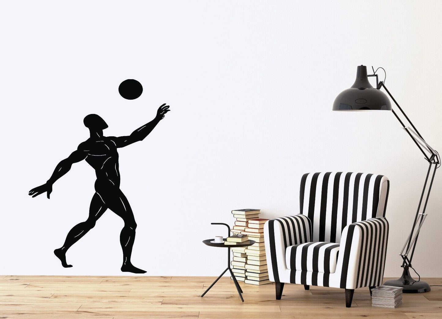 Autocollant mural en vinyle pour sport, volley-ball, basket-ball, handball, Football (n344)