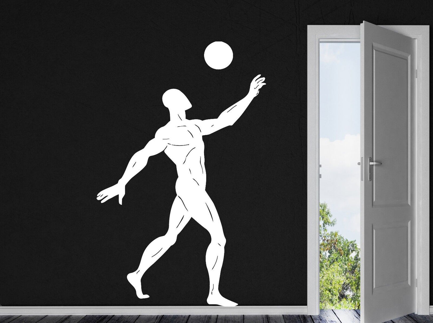 Wall Sticker Sports Volleyball Basketball Handball Football Vinyl Decal (n344)