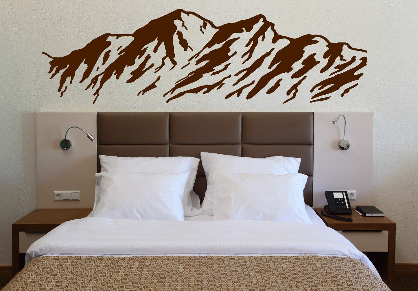 Vinyl Wall Sticker Decal Majestic Mountains Snowy Peaks Ski Slopes (n348)