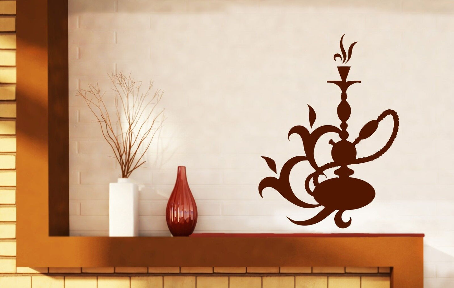 Wall Sticker Vinyl Decal Smoke Hookah Tobacco Relax Bar Arab Tradition (n356)