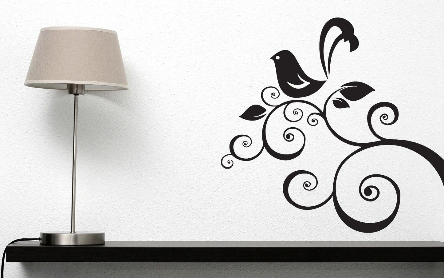 Wall Vinyl Sticker Beautiful Paradise Bird Branch Classic Style Decor  (n363)