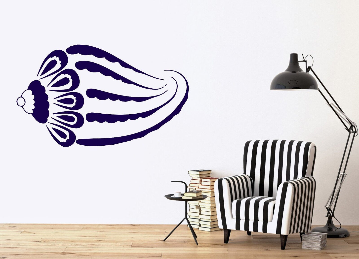 Wall Sticker Tropical Ocean Marine Shells Marine Animals Vinyl Decal (n364)