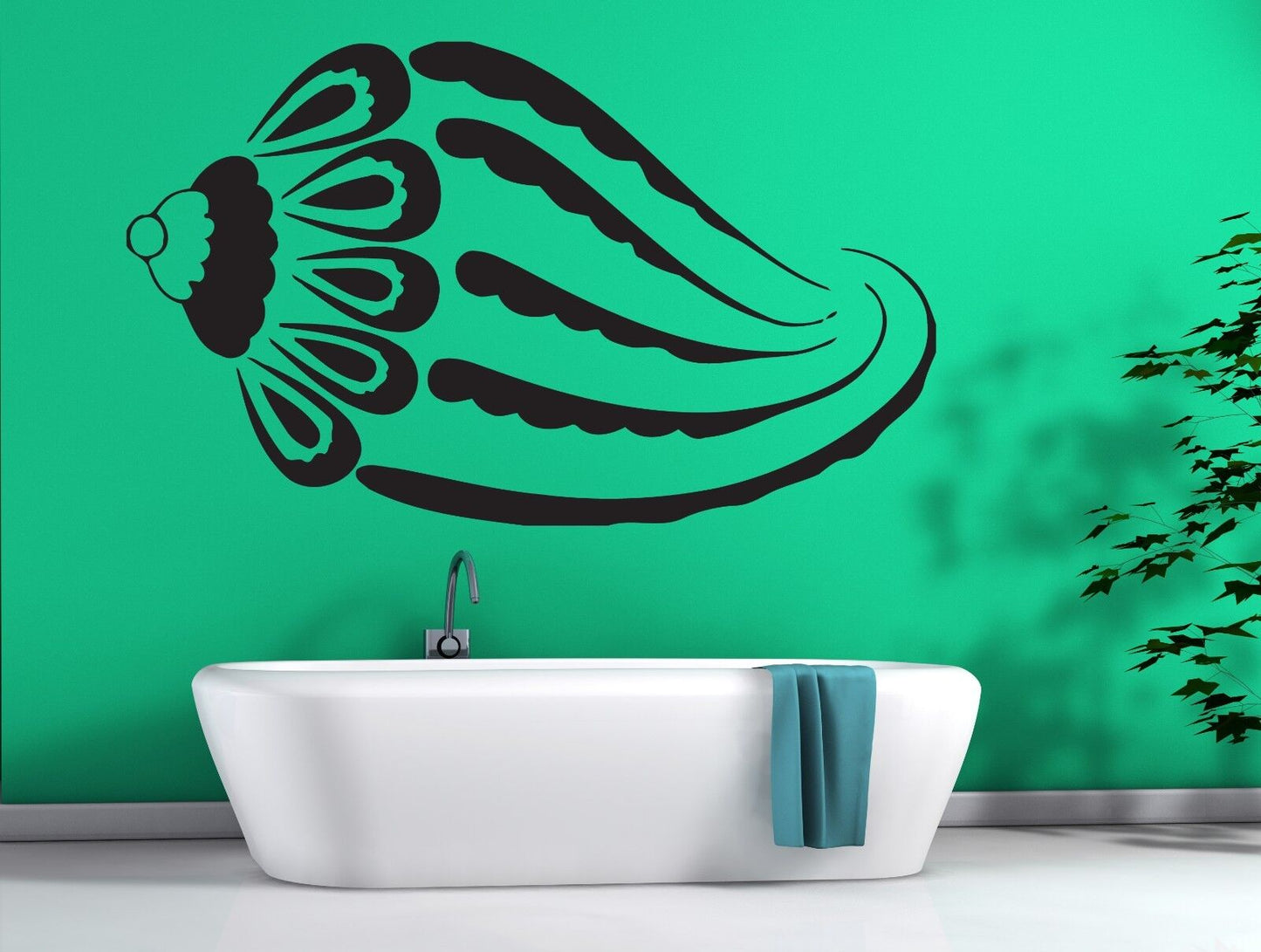 Wall Sticker Tropical Ocean Marine Shells Marine Animals Vinyl Decal (n364)