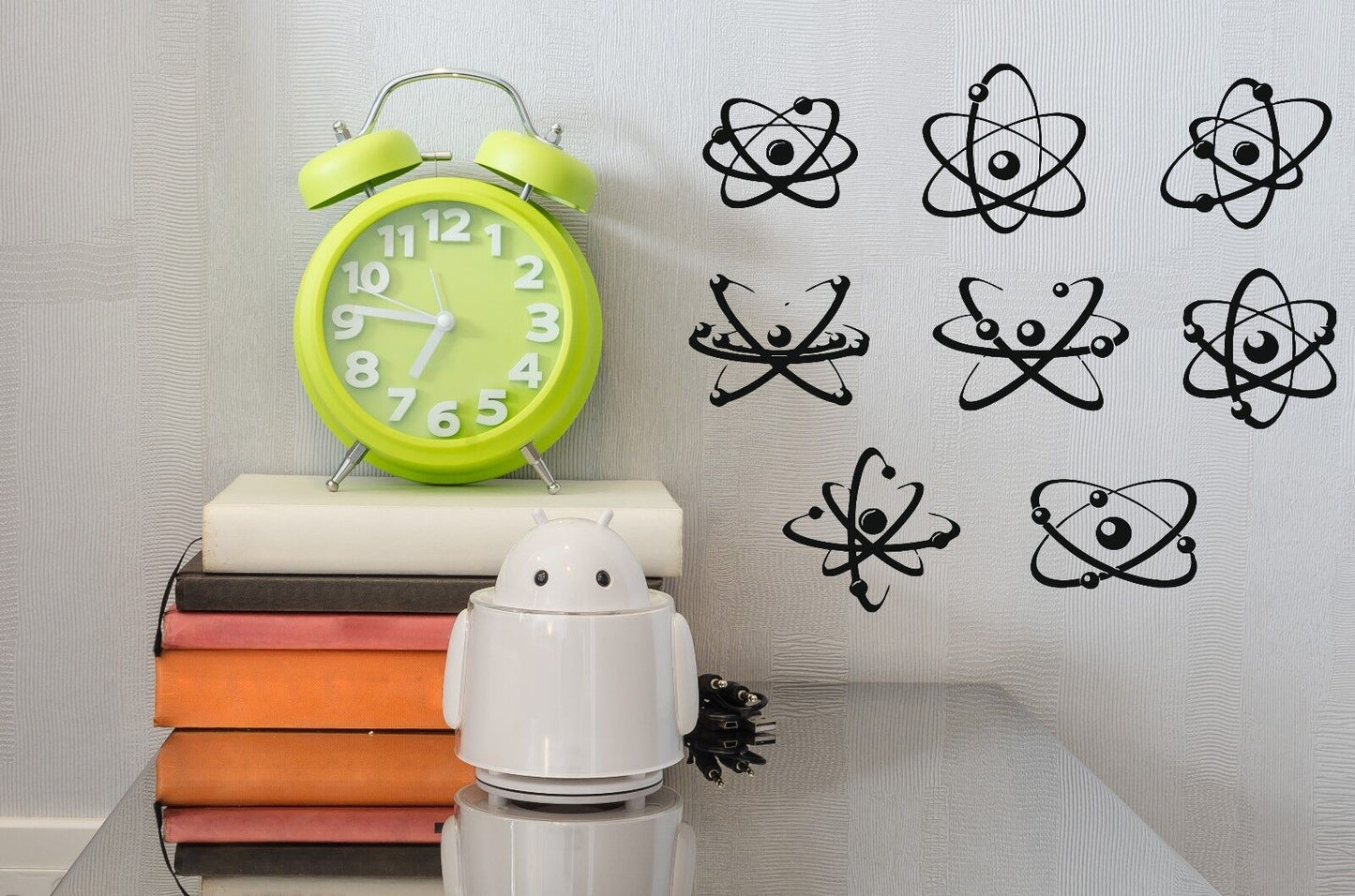 Wall Vinyl Sticker Different Examples Shapes Atoms and Molecules (n375)