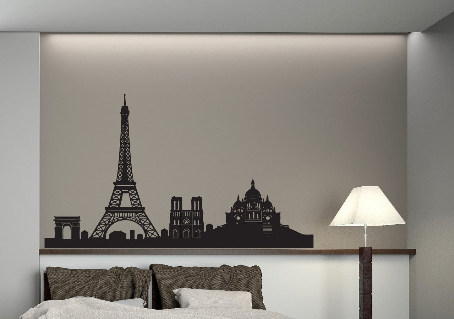 Wall Sticker Paris Sights Eiffel Tower Arch Cathedral Vinyl Decal (n379)