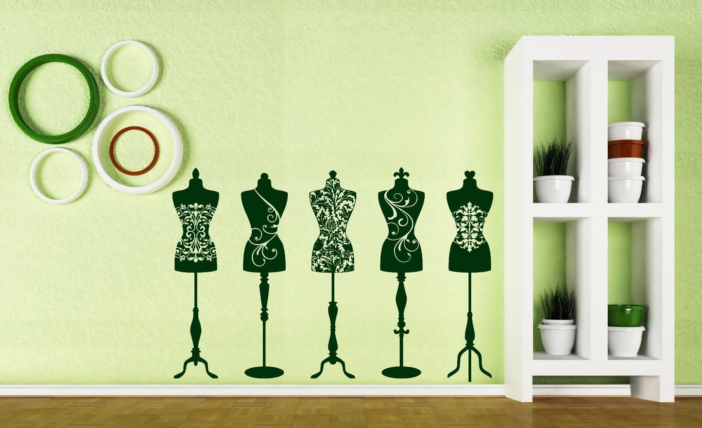 Vinyl Decal Wall Sticker Beauty Fashion Studio Dress Mannequins (n393)