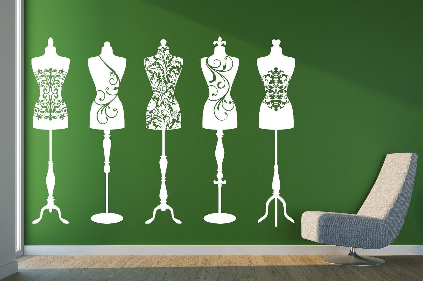 Vinyl Decal Wall Sticker Beauty Fashion Studio Dress Mannequins (n393)