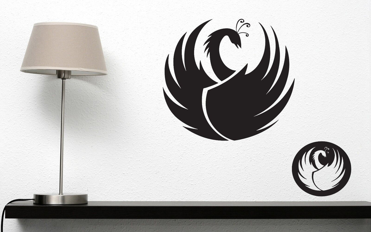 Wall Stickers Animal World Swan Bird Feathers Neck Vinyl Decal (n394)